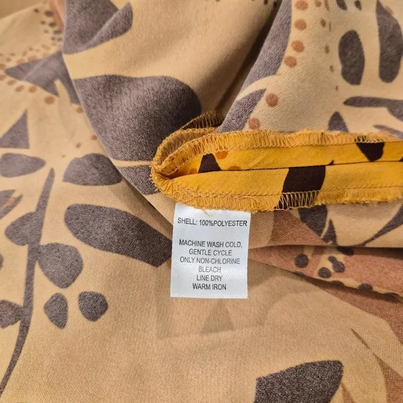 House of Harlow 1960 Ruched Side Satin Slip Coastal Maxi Dress Foliage Print M - Picture 12 of 14